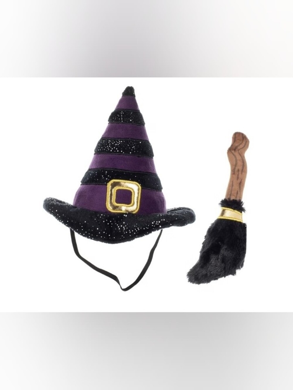 New "If the Broom Fits" – Halloween Costume Dog Toy Set